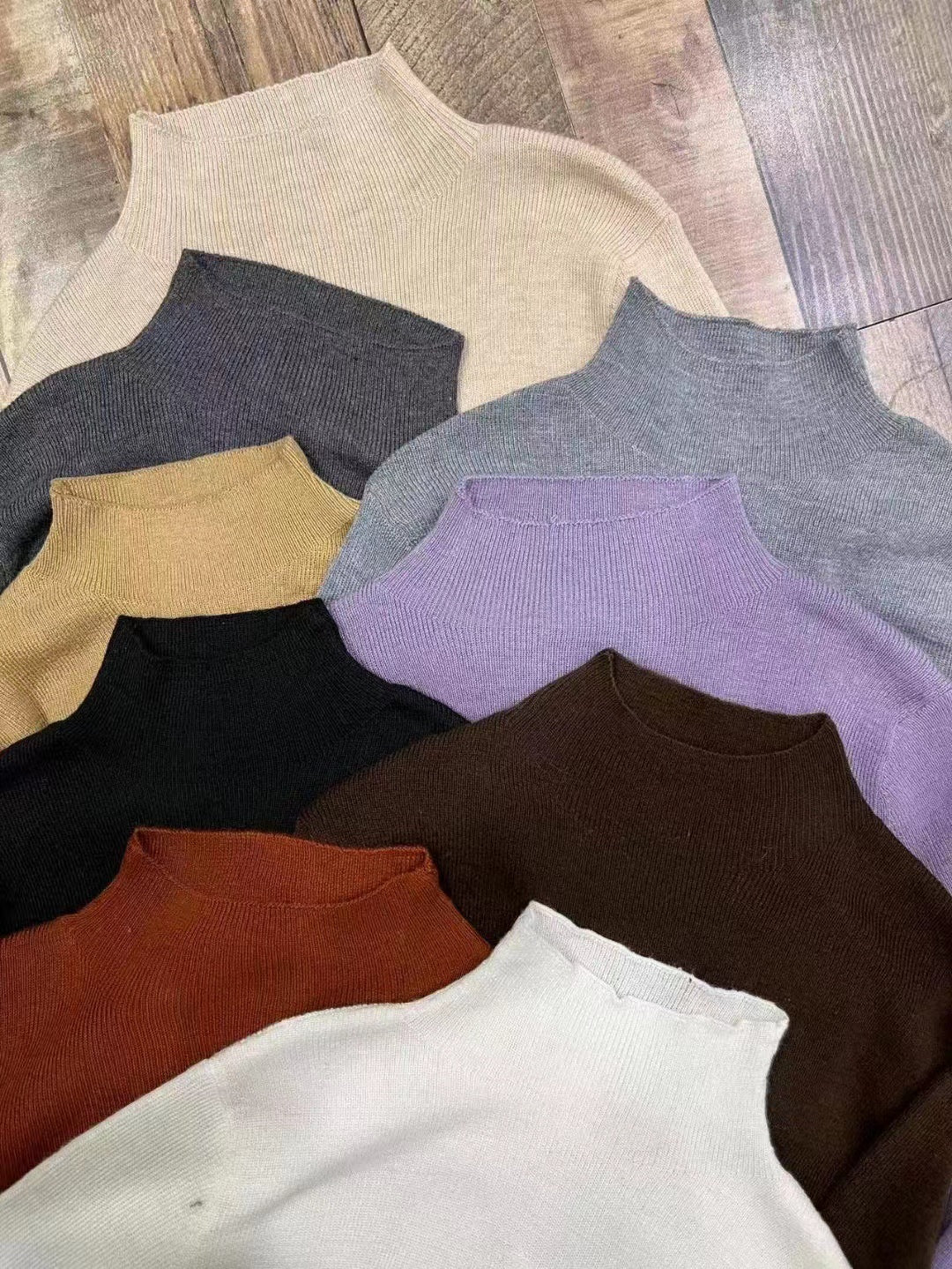 Anchor Red Autumn Winter New High-Quality Wool Base Shirt Women's Half Turtleneck Superfine Wool Sweater Korean Style