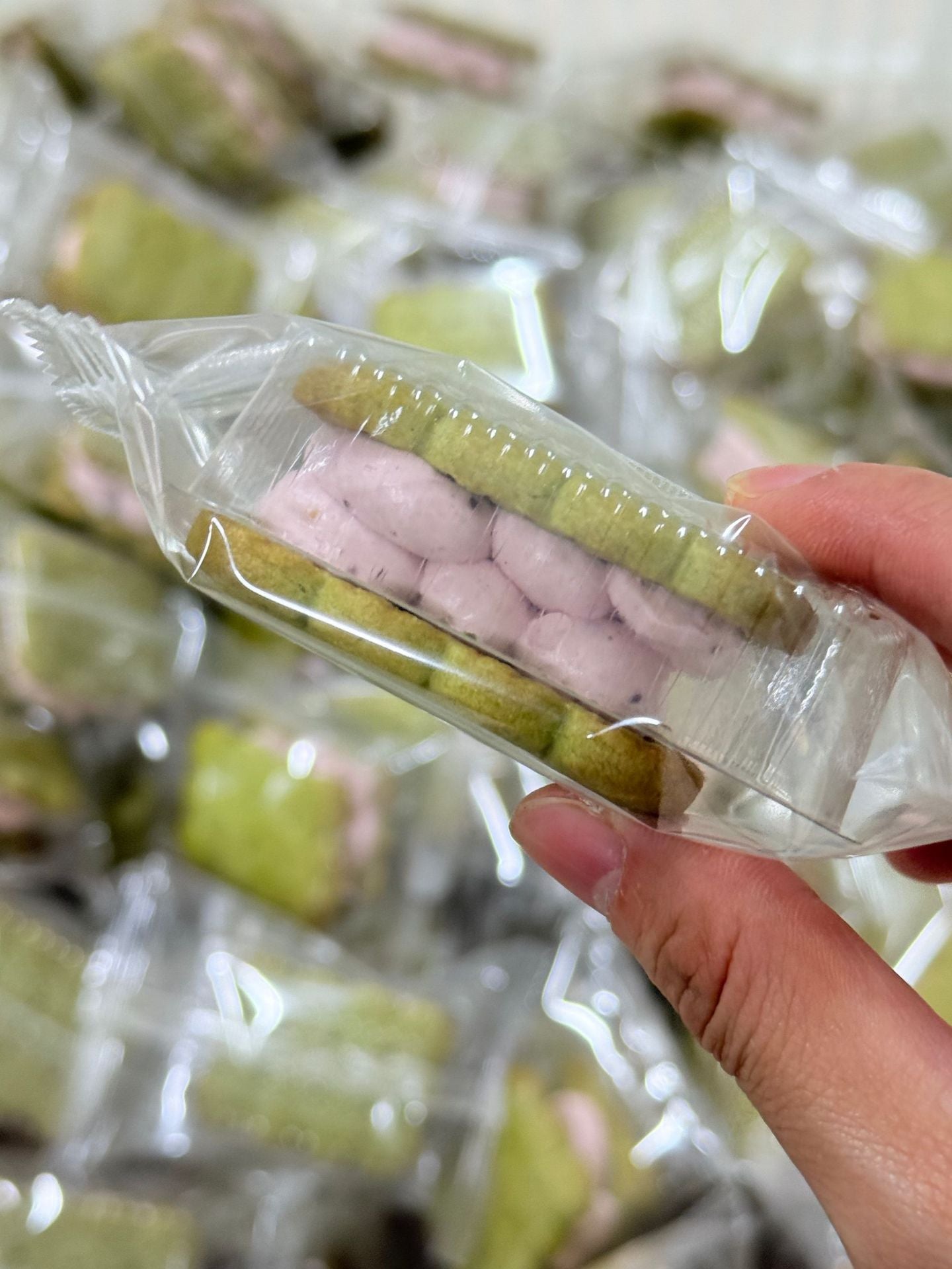 Frozen Chewy Butter Sandwich Cookies Matcha Chocolate Multi-flavor Ice Cream Texture Cake Snacks Factory