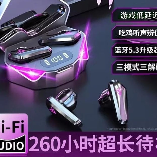 2024New Year's True Wireless Bluetooth Headset Gaming E-Sports PUBG In-Ear Long Battery Life No Delay Wholesale