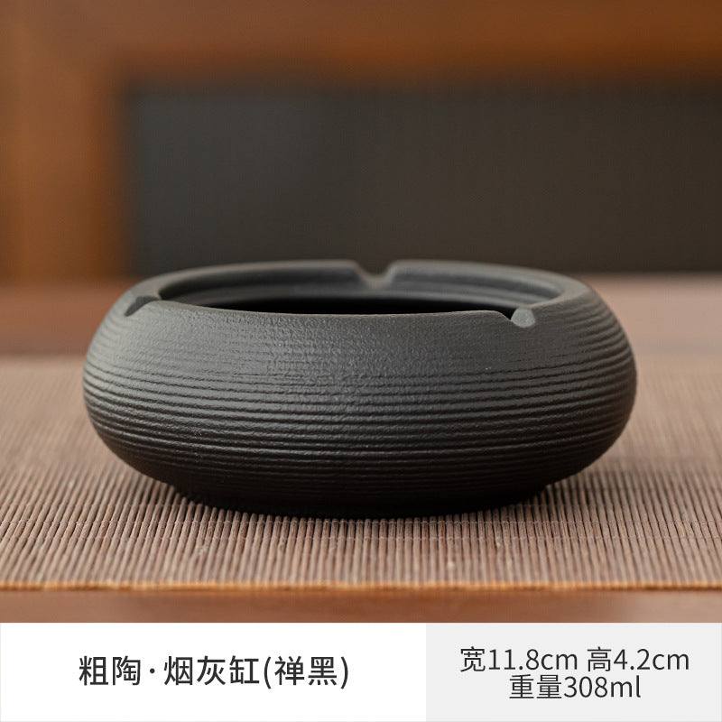 Large Ashtray Creative Personality Ceramic Ashtray Home Retro Chinese Style Living Room Light Luxury Office Trendy Ashtray
