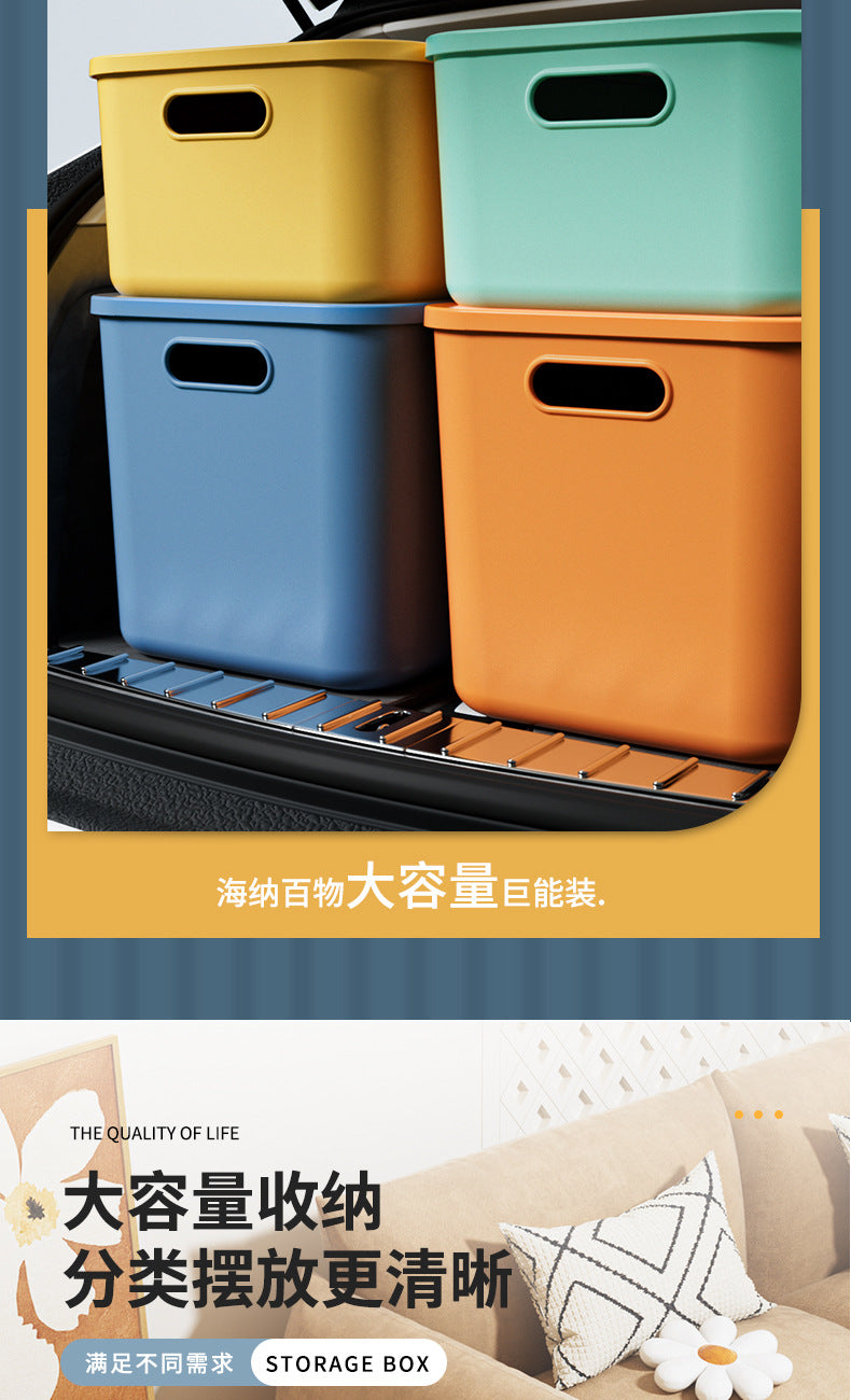 Storage Box Desktop with Lid Plastic Miscellaneous Snacks Cosmetics Box Rectangular Storage Basket Storage Box Organizing Box