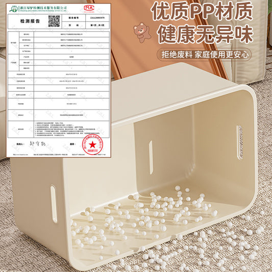 Storage Box with Lid for Household Snacks and Toys, Desktop Organizer, Kitchen Cabinet Plastic Storage Box