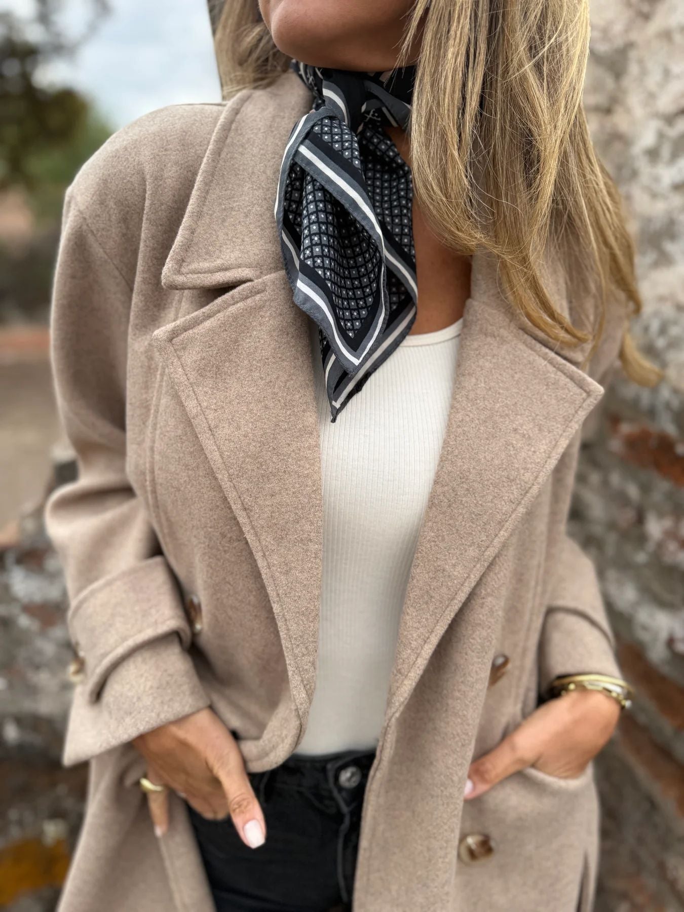 2025Amazon European and American Cross-Border Autumn Winter New Lace-Up Cardigan Casual Long Sleeve Turn-Down Collar Woolen Pocket Coat for Women
