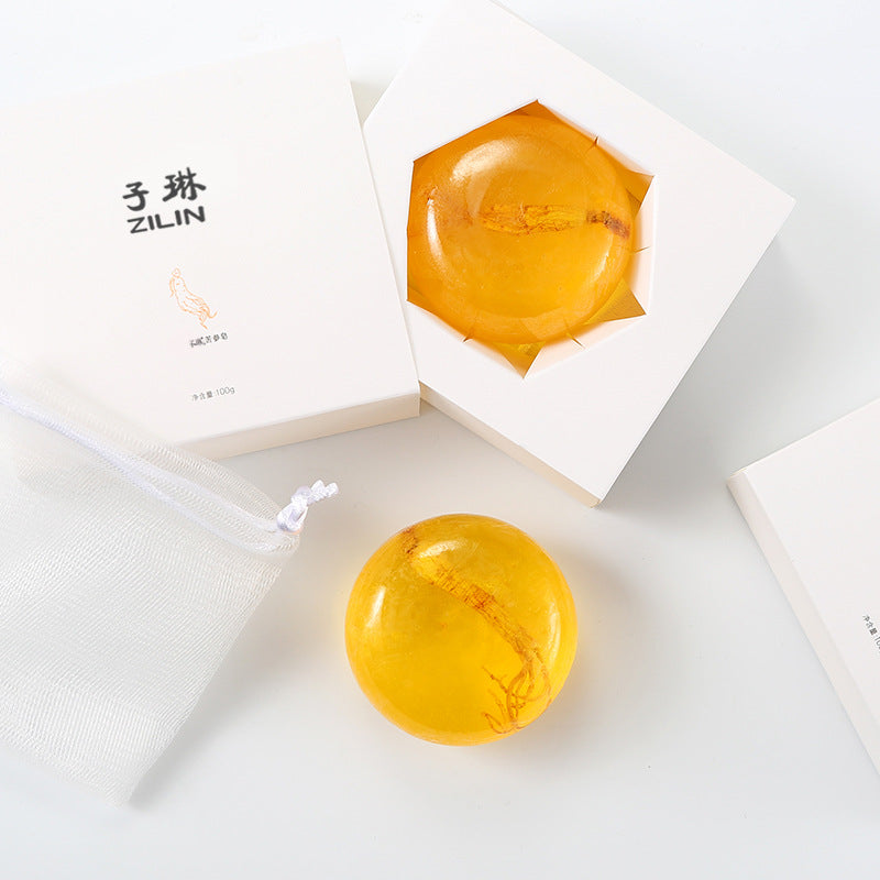 Ginseng Soap Essential Oil Soap Face Wash Sulfur Soap Sophora Flavescens Anti-Mite Soap Facial Cleansing Handmade Soap Manufacturer Wholesale Dropshipping