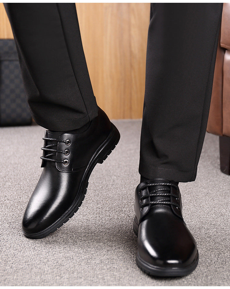 Men's Leather Shoes Business Casual Single Shoes Black Formal Work Shoes Wholesale Men's Casual Shoes Export Work Shoes
