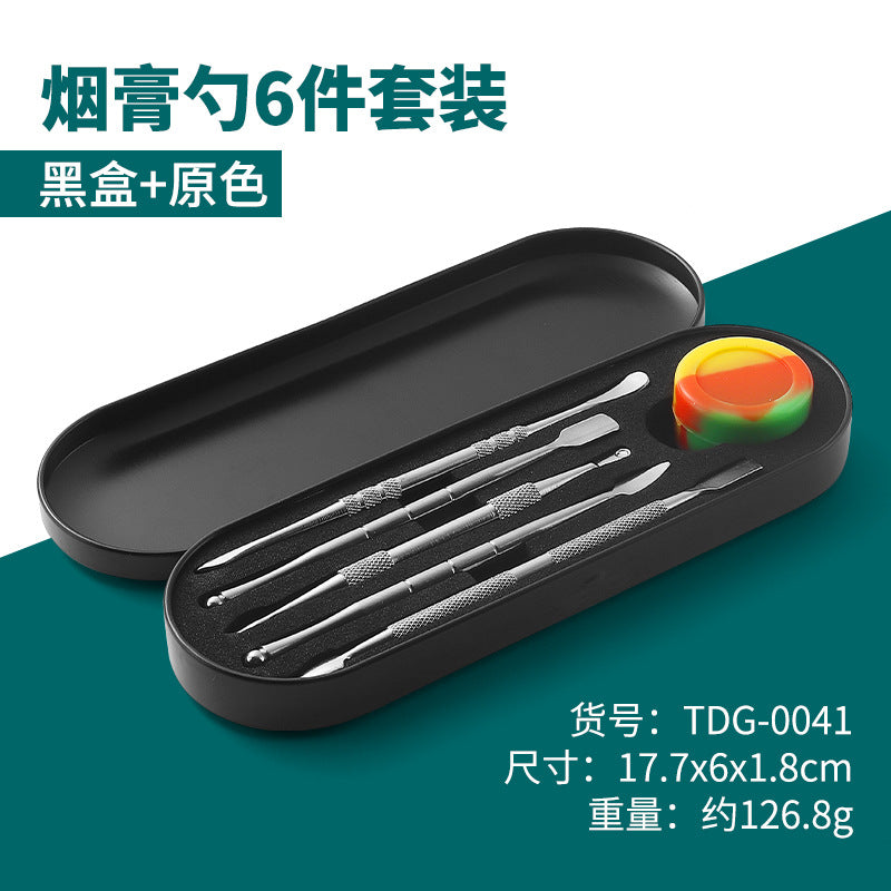 Manufacturer Wholesale Stainless Steel Tobacco Spoon Set Cleaning Pipe Tools Carving Tools Tobacco Spoon Tools Cross-Border In Stock