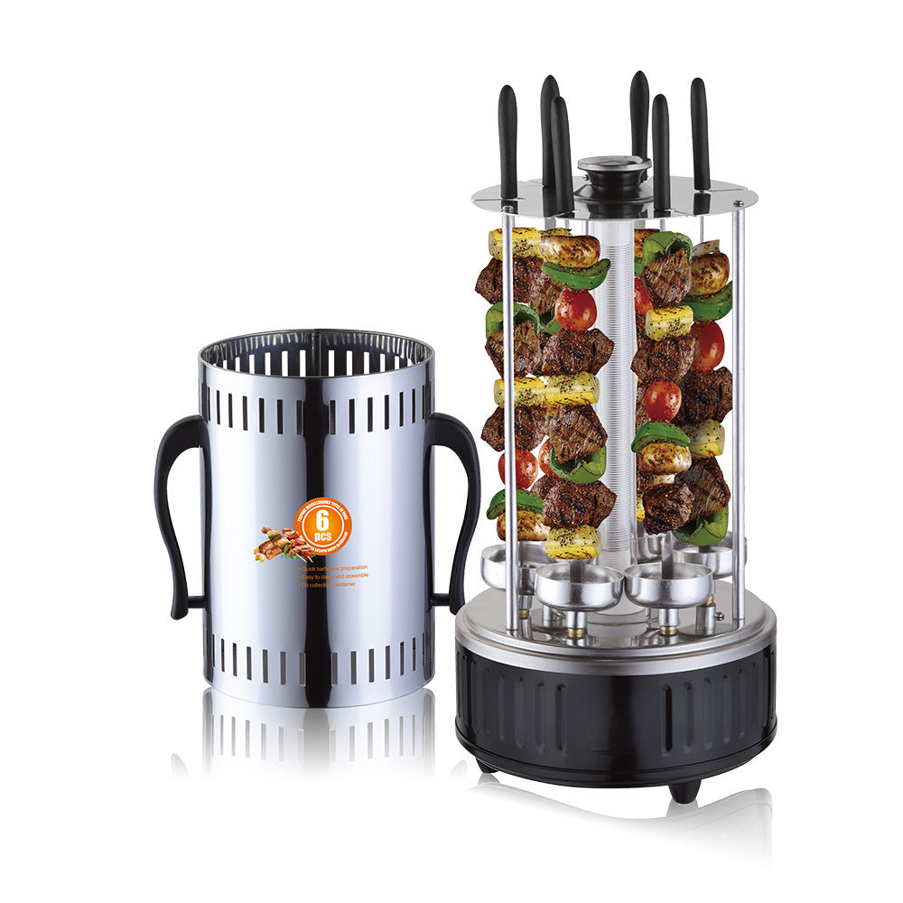 European Standard Cross-Border BBQ Grill Skewer Machine Household Multifunctional Grilling and Frying Integrated Smokeless Charcoal Grill