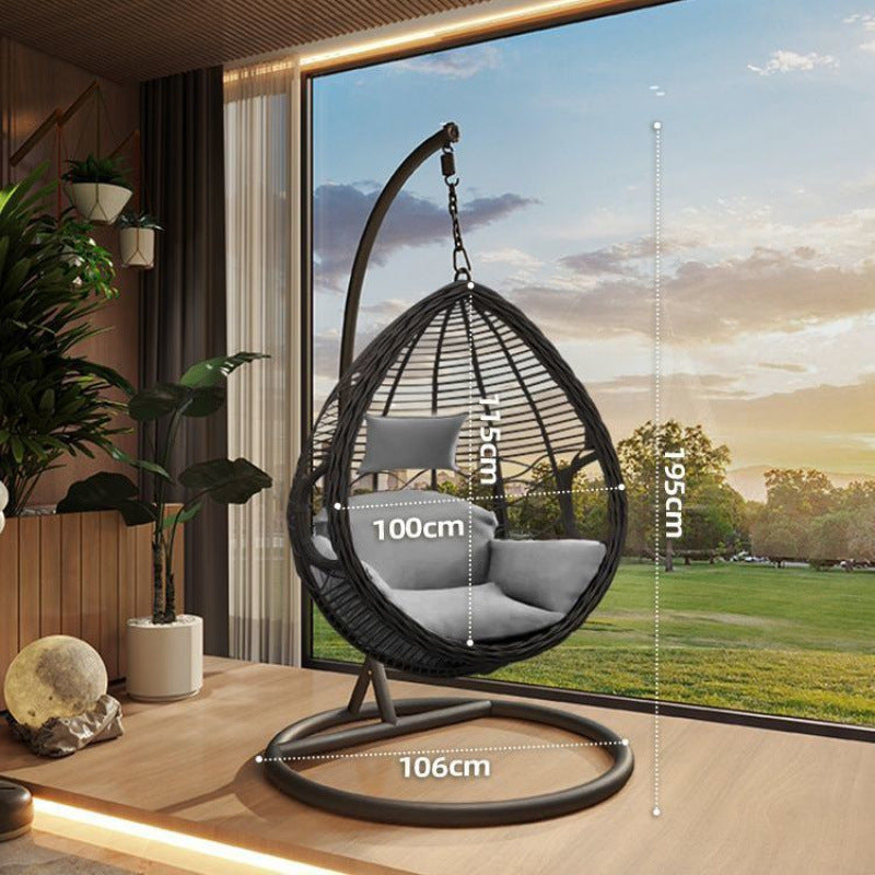 Outdoor Hanging Basket Chair Swing Courtyard Double Hanging Chair Home Balcony Indoor Internet Celebrity Bird's Nest Hammock Rattan Chair Rocking Chair