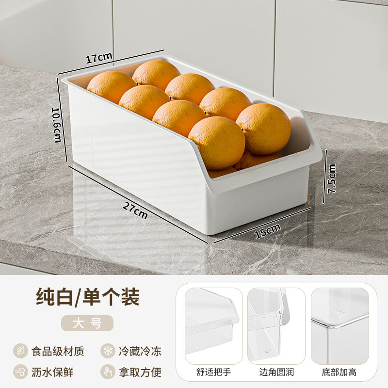 Refrigerator Storage Box Kitchen Plastic Transparent Egg Fruit Vegetable Organizer Drawer Storage Box Storage Box Fresh-keeping Box