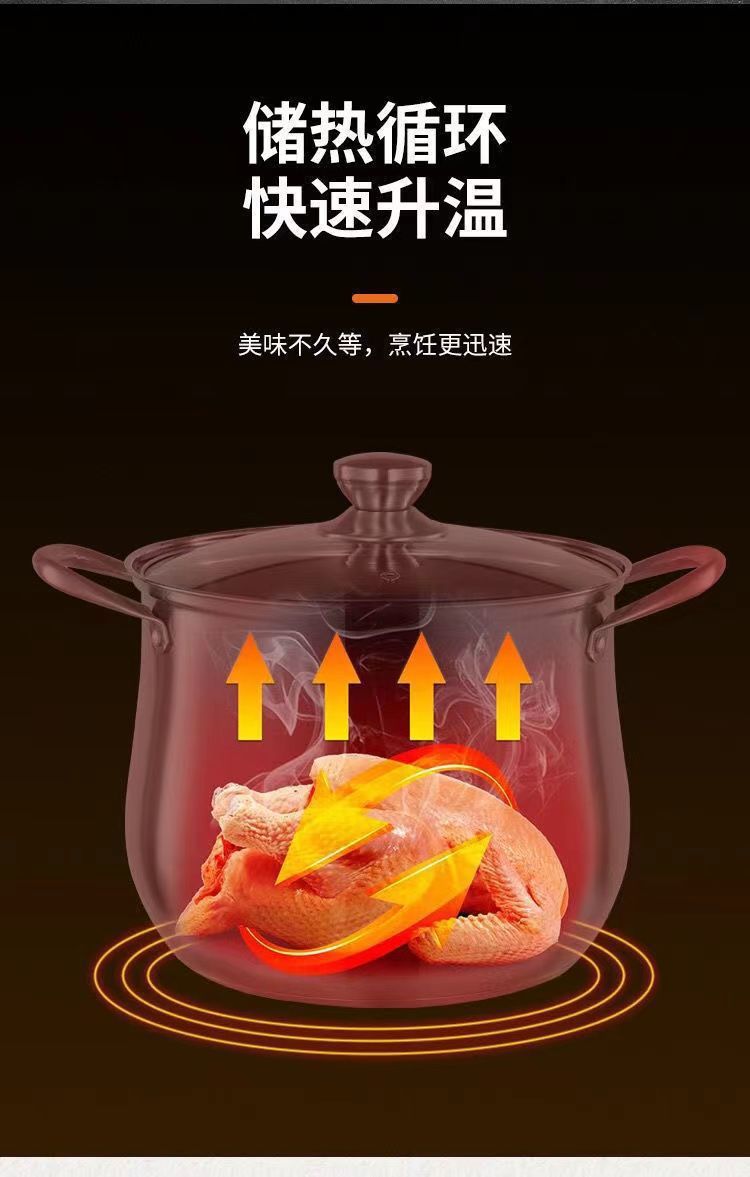 【Extra Large Capacity Stock Pot】304Stainless Steel Extra Tall Pot Household Thickened Large Capacity Steaming Cooking Stewing Pot Electric