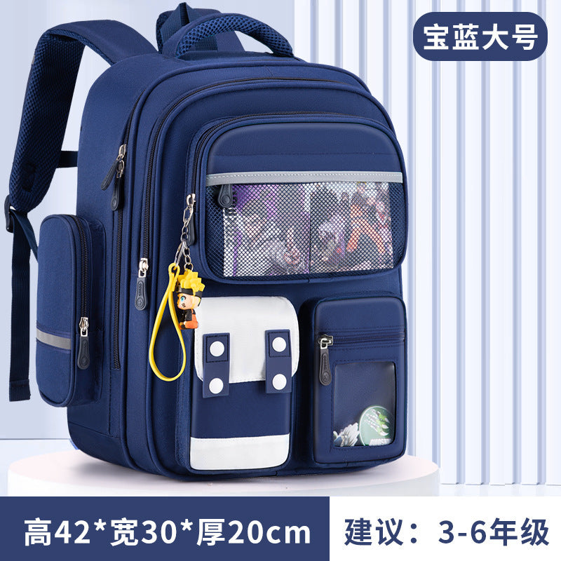 Schoolbag Primary School Girl Large Capacity Dirty Resistant Children's Schoolbag6-12Men's Weight Loss1-6Elementary School Student Backpack http://detail.1688.com/offer/727797868983.html