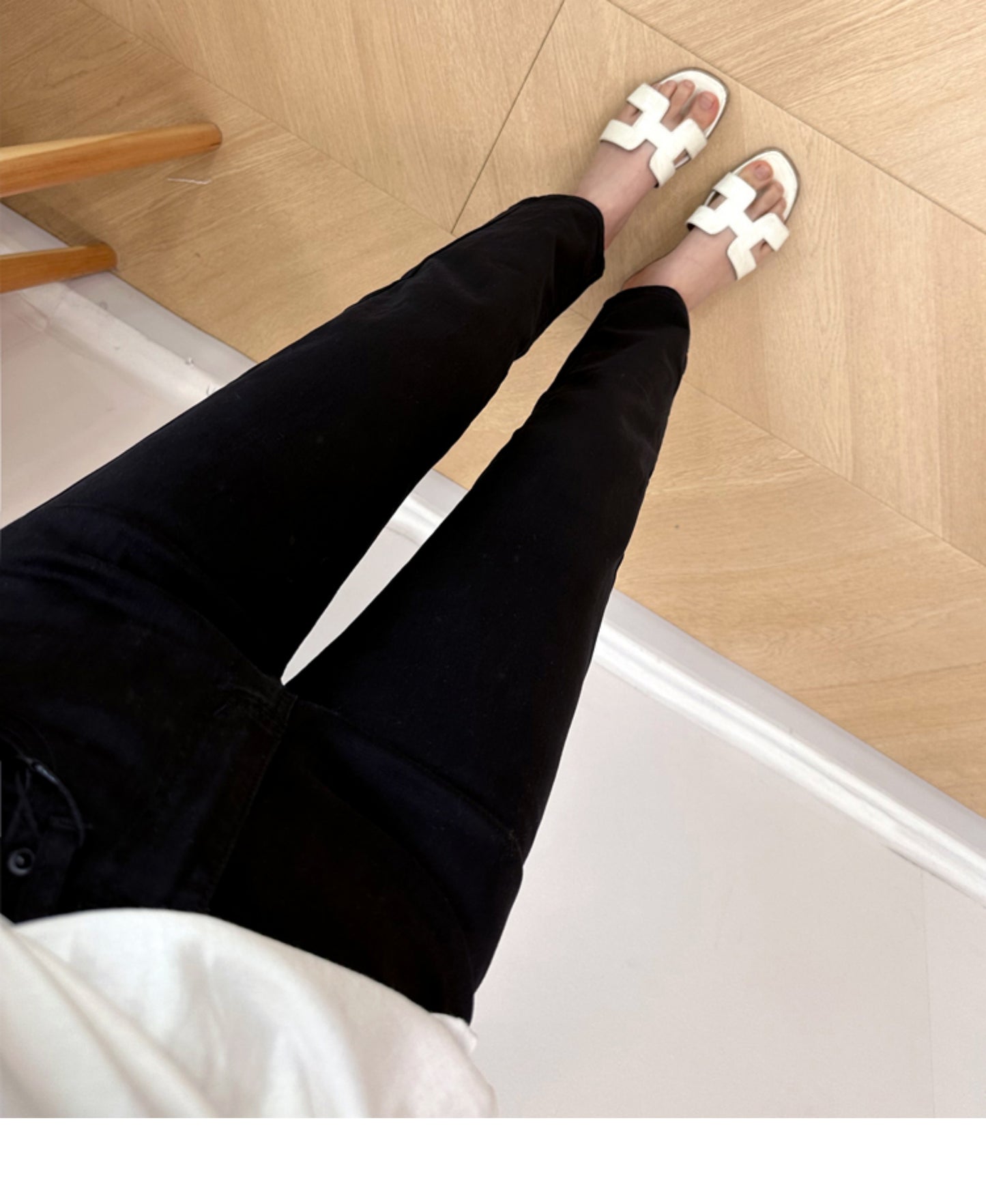 Thin and Soft Mask Pants!Summer Thin Jeans for Women Slimming Petite Nine-point Narrow Straight-leg Pants