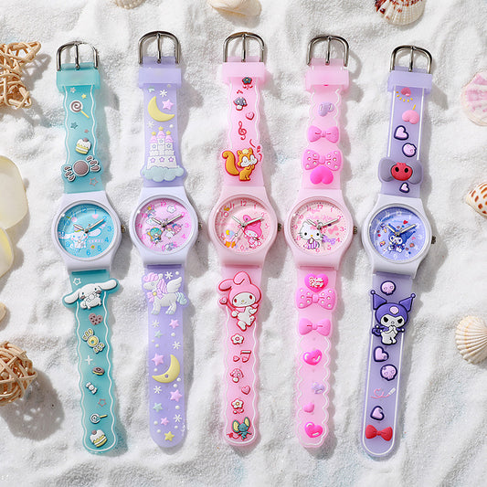 Cartoon Children's Watch Epoxy Sanrio Watch Elementary School Quartz Watch Wholesale Cross-Border E-commerce Wristwatch Decoration