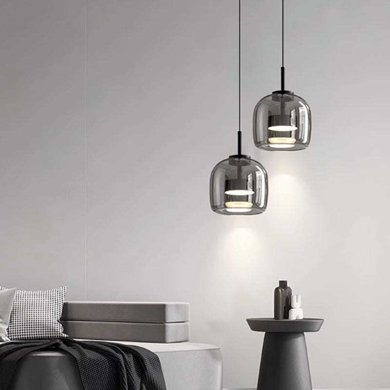 Modern Single Head Chandelier LED Glass Hanging Light