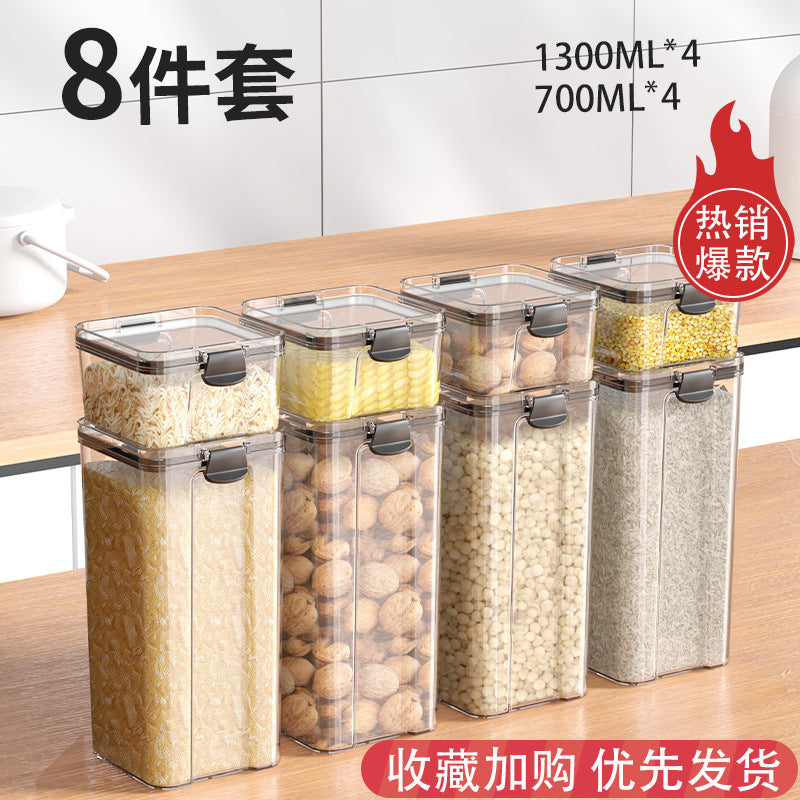 Sealed Jar for Dried Fruits, Spices, Grains, Refrigerator Fresh-Keeping Storage Box, Kitchen Food-Grade Beans, Noodles Storage Jar