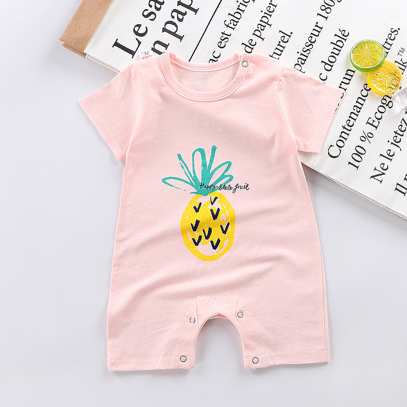 Spring and Summer New Baby Short Sleeve Romper Summer Spring Autumn Thin Newborn Romper a Newborn Short Sleeve Romper A Class