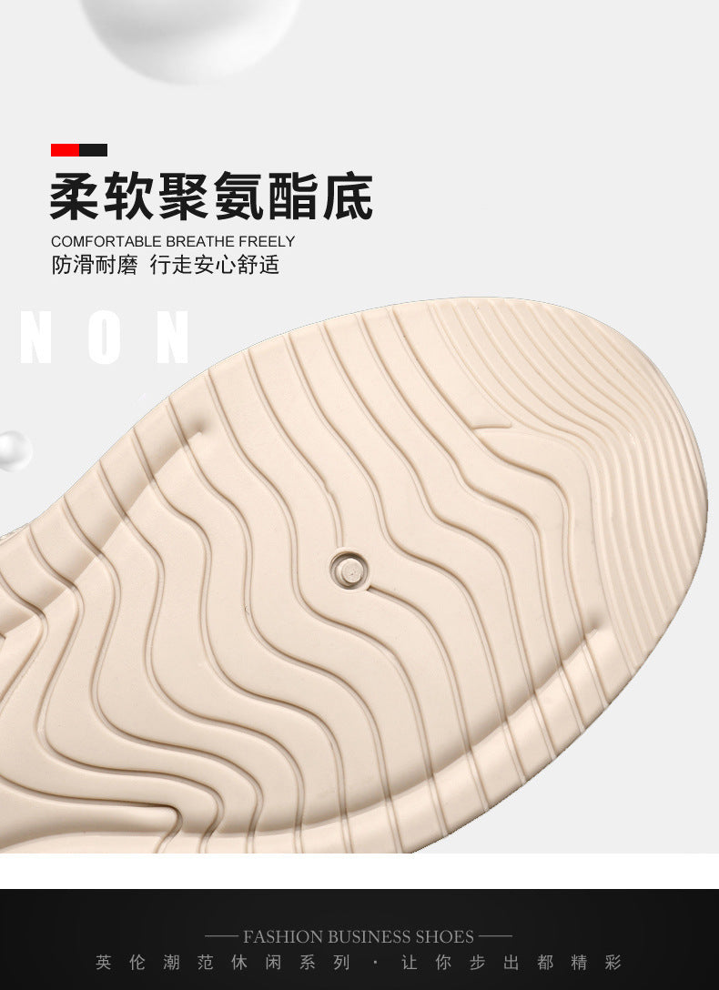 2024Wholesale Dropshipping Casual Sports Shoes Lightweight Breathable Trendy Men's Shoes Summer New Soft Sole Round Toe