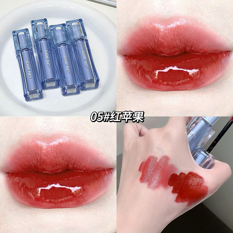 Cross-border Exclusive Hot Sale SENSORY PARTY Butterfly Soft Honey Mirror Lip Gloss Matte Finish Brightening Lip Gloss