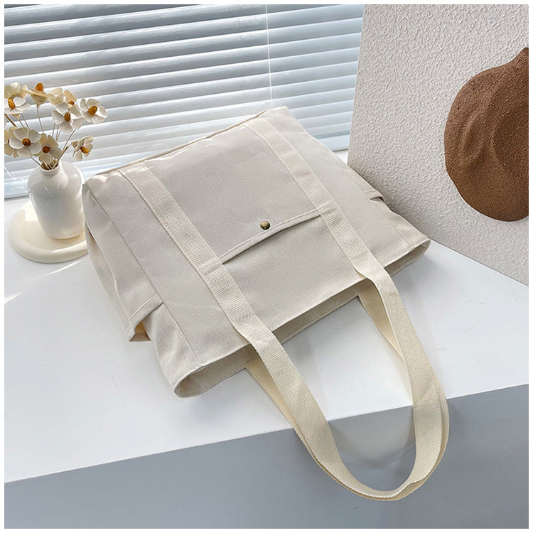 Large Capacity Tote Canvas Bag for Work and Going out Good-looking Commuter's All-Matching Art Student Book One Shoulder Bag Bag
