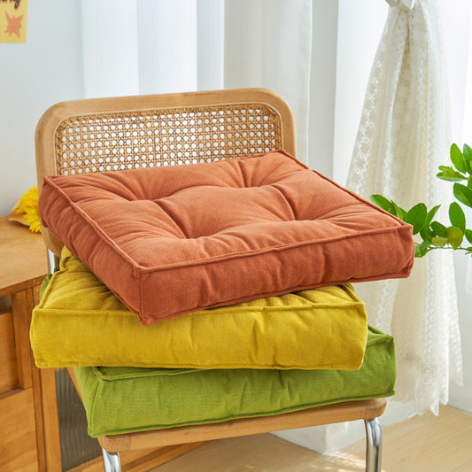 Northern Europe ins Solid Color Cushion Office Chenille Thickened Chair Pad Bedroom Bay Window Cushion Tatami Futon