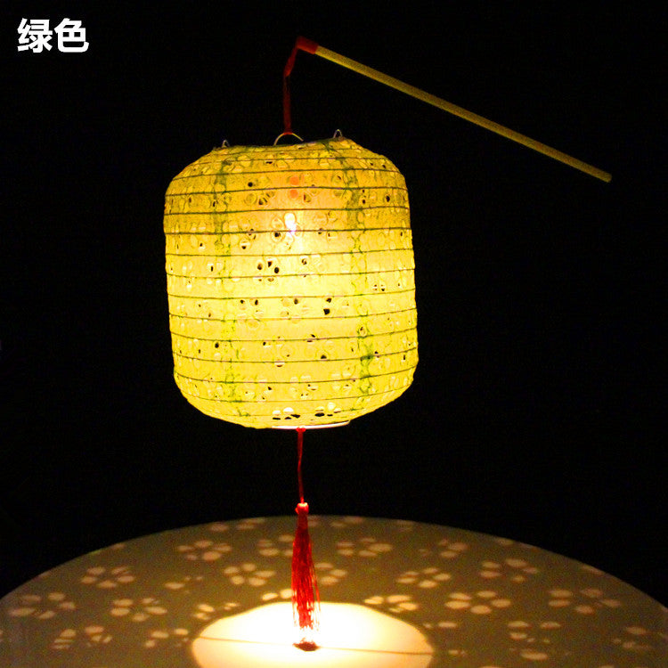 Children's Dance Lantern Festival Stall Handheld Glowing Winter Melon Hollow Paper Lantern Hanfu Photography Prop Ancient Style Lantern