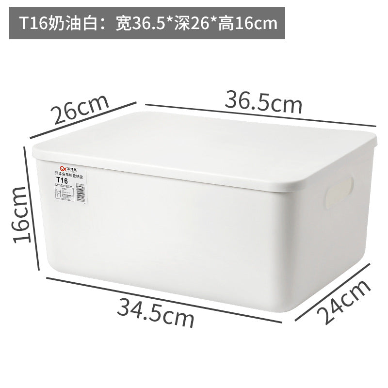 Storage Box Wholesale Storage Box Office Desktop Covered Dustproof Organizing Box Wardrobe Living Room Kitchen Storage Box