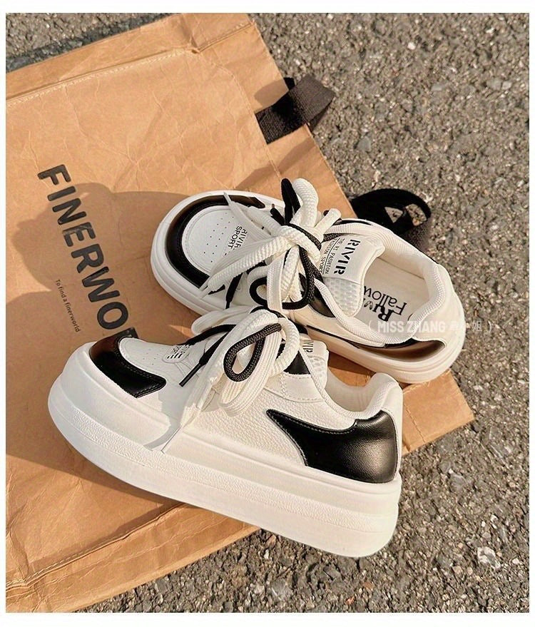 Women's Thick-Soled White Sneakers2025New Summer Women's Sneakers ins Trendy Height-Increasing Chunky Sneakers