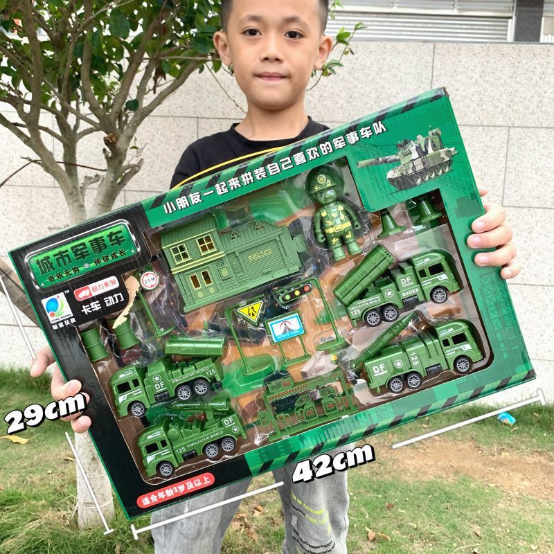 Durable Children's Toy Car Pull-Back Car Simulation Excavator Engineering Vehicle Fire Truck Airplane Model Boy's Gift