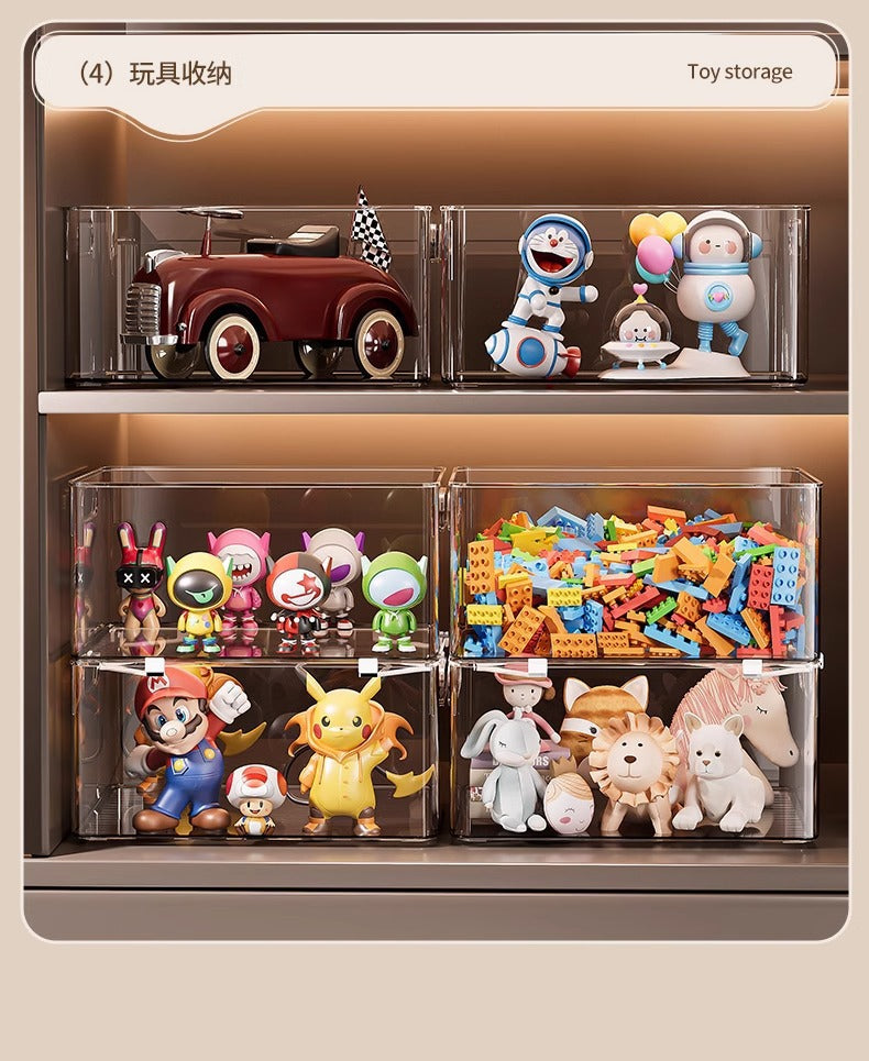 Storage Basket Desktop Snacks Miscellaneous Organizer Storage Box Cabinet Plastic Rectangular Transparent Acrylic Storage Box