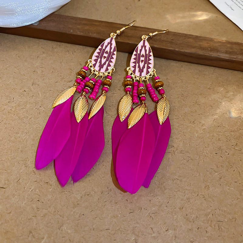 Bohemian Style Earrings for Women2025New Hot-Selling High-End Ethnic Style Unique Exaggerated Earrings Elegant Ear Jewelry
