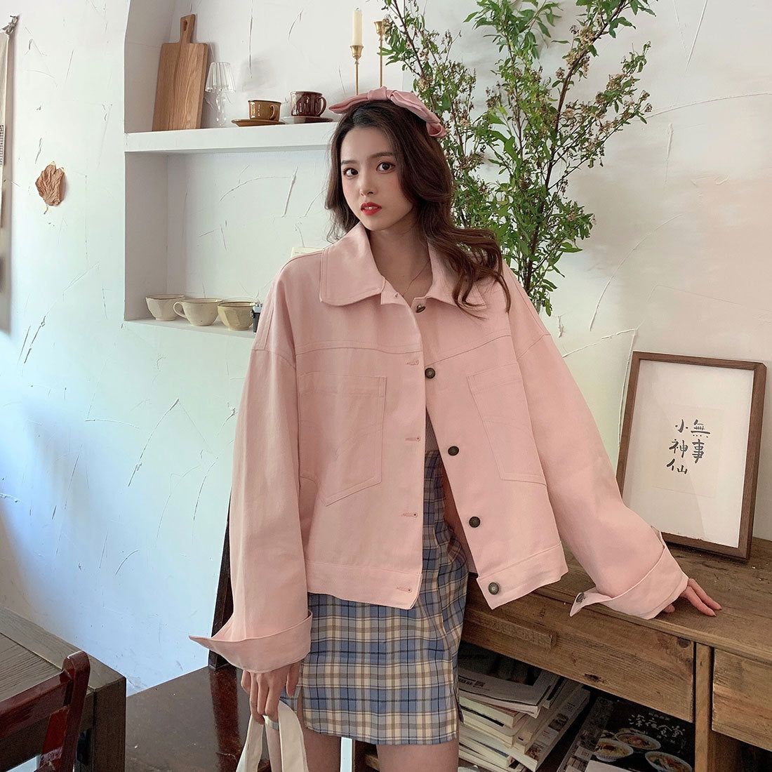 2022Spring and Autumn New Style Internet Celebrity Loose Versatile ins Trendy Short Fresh Denim Jacket for Women Loose Fit