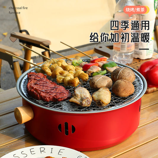 Factory Direct Sale Stainless Steel Charcoal Grill Portable Charcoal Fire BBQ Grill Outdoor Camping Home Indoor BBQ Rack