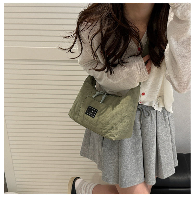 2025New Spring Large Capacity Single Shoulder Crossbody Retro Simple Ruiying Commuter Women's Bag Fashion Casual Tote Bag