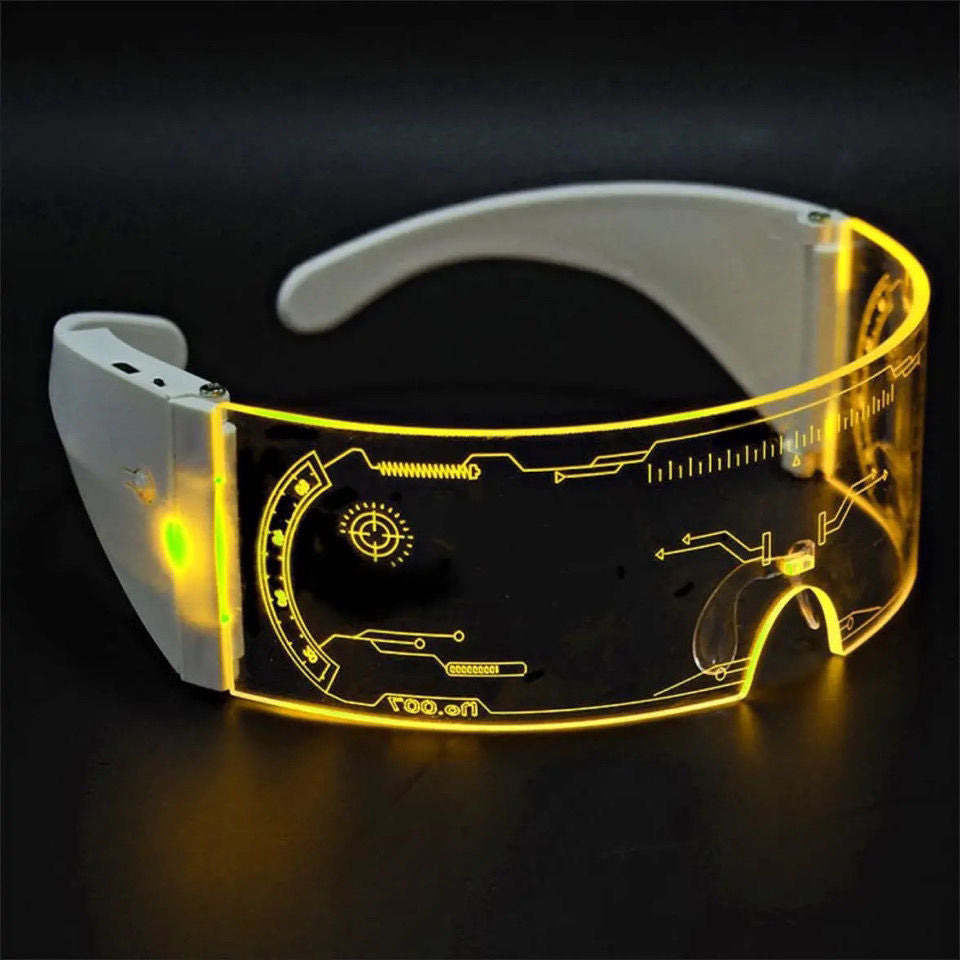 【3Ten Thousand People Collection】LED Technology Glowing Cycling Glasses Nighttime Travel Anti-Collision Glowing Protective Goggles Cool