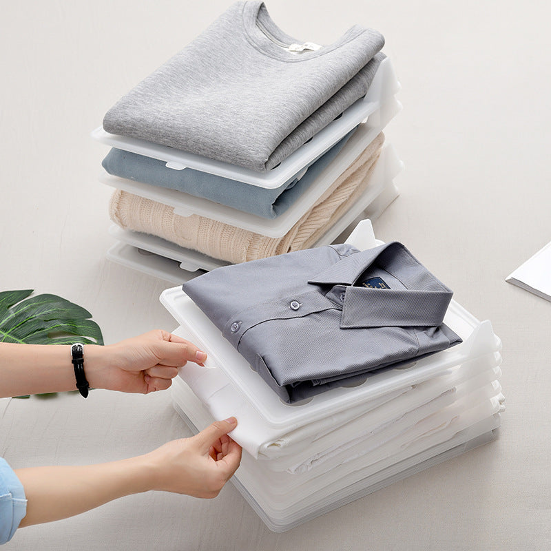 Factory Direct Clothing Folding Storage Board Rack Organizer Layered Shirt T Shirt Clothes Wardrobe Storage Layered Partition Board