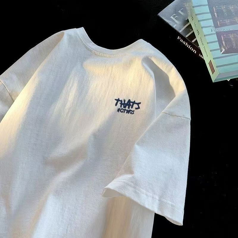 Men's Short Sleeve t T-shirt Ice Silk Short Sleeve Men T T Shirt Summer round Neck Bottoming Shirt Casual All-Matching and Handsome Short t Men's T-shirt