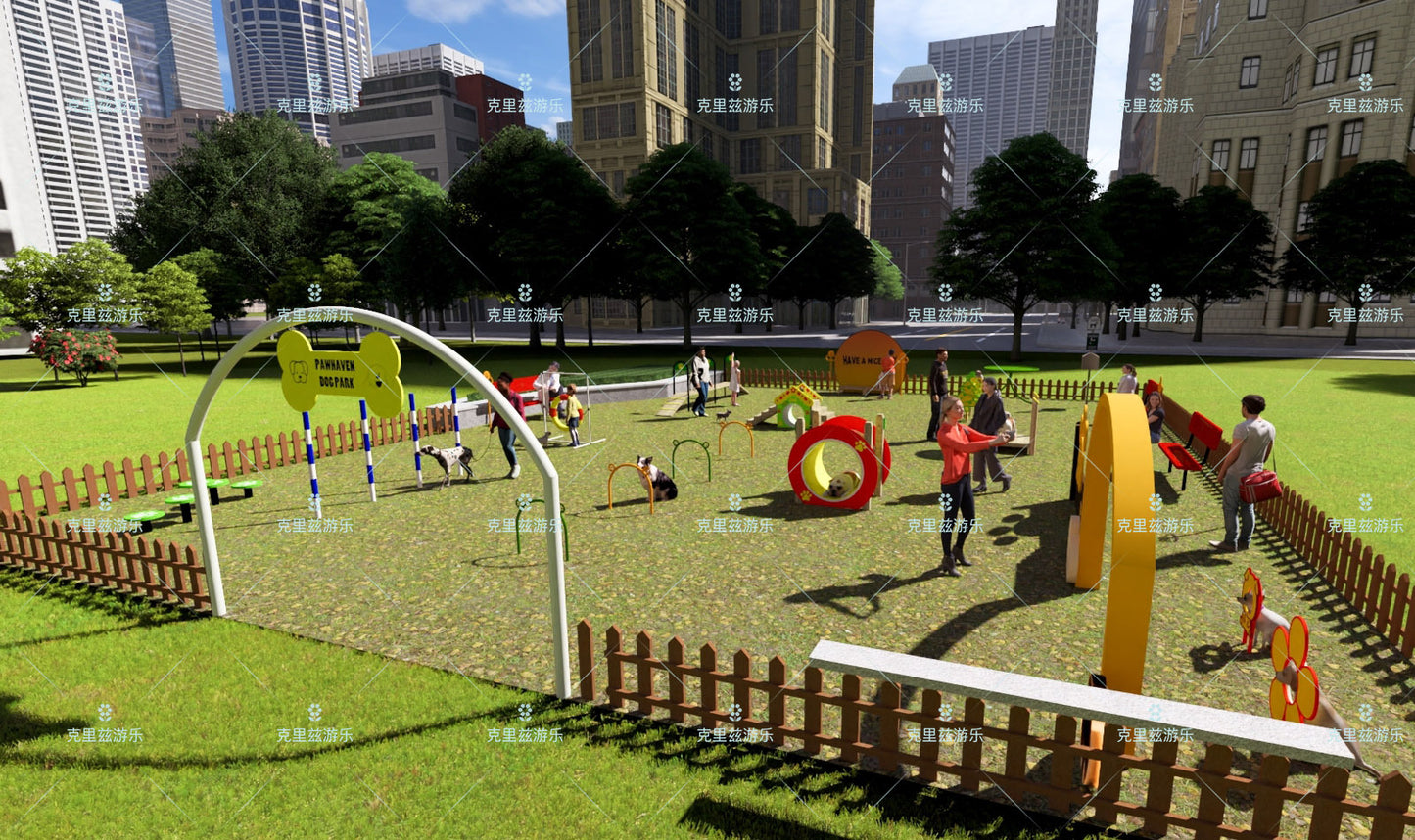Kriz Pet Park Exercise Game Equipment Outdoor Dog Tunnel Pole Cute Pet Equipment Custom Planning