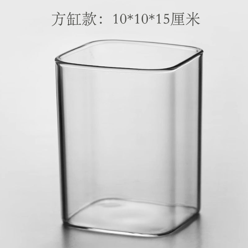Fish Tank Betta Ultra-clear Small Lazy Glass Tank Living Room Creative Desktop Ornament Sensory Viewing Light