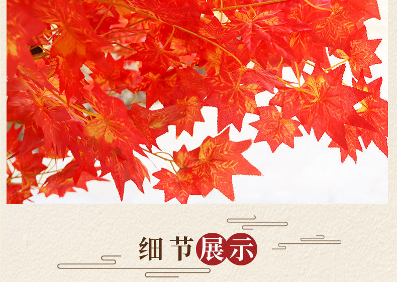Artificial Red Maple Tree Maple Leaf Tree Indoor and Outdoor Decoration Maple Leaf Fake Tree Square Exhibition Hall Park Hotel Scene Layout Tree