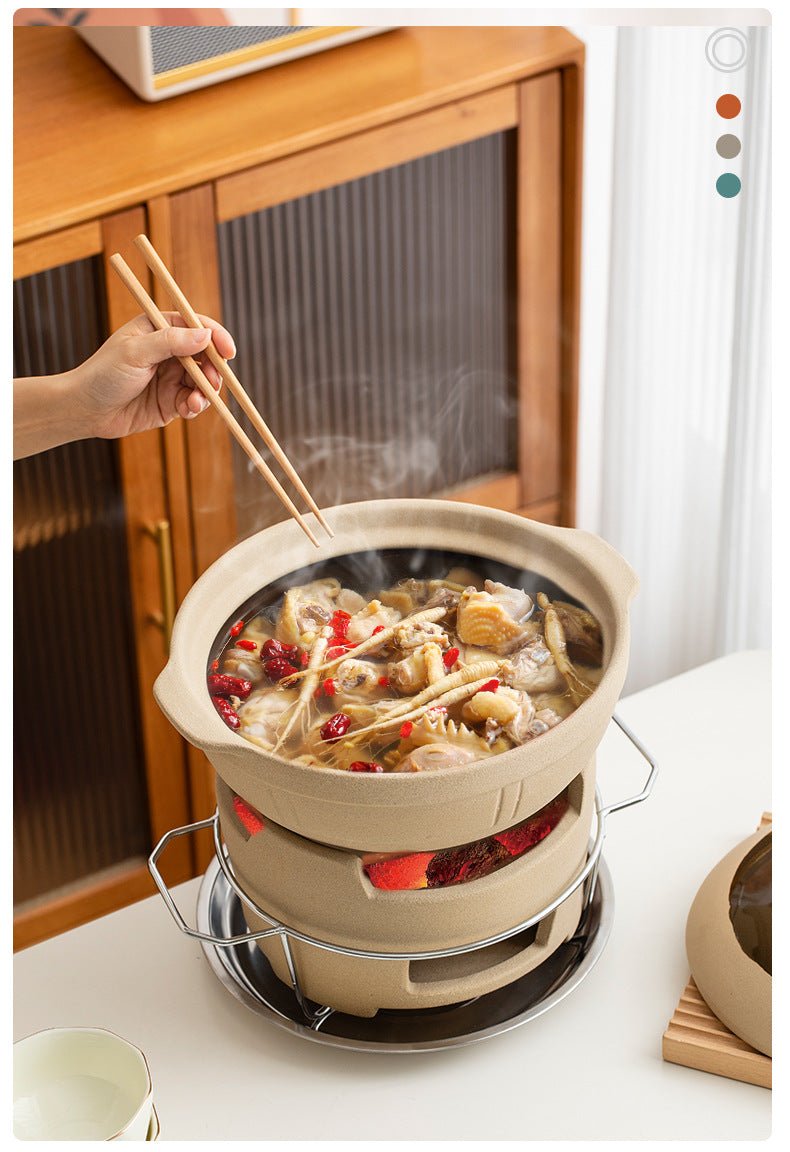 Traditional Edge-Burning Stove Charcoal Stove Clay Pot Commercial Cantonese Style Charcoal Stove Hot Pot Outdoor Surrounding Stove Tea Brewing Barbecue Hong Kong Style Clay Stove