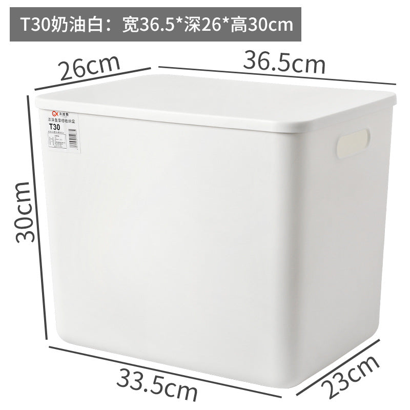 Storage Box Wholesale Storage Box Office Desktop Covered Dustproof Organizing Box Wardrobe Living Room Kitchen Storage Box