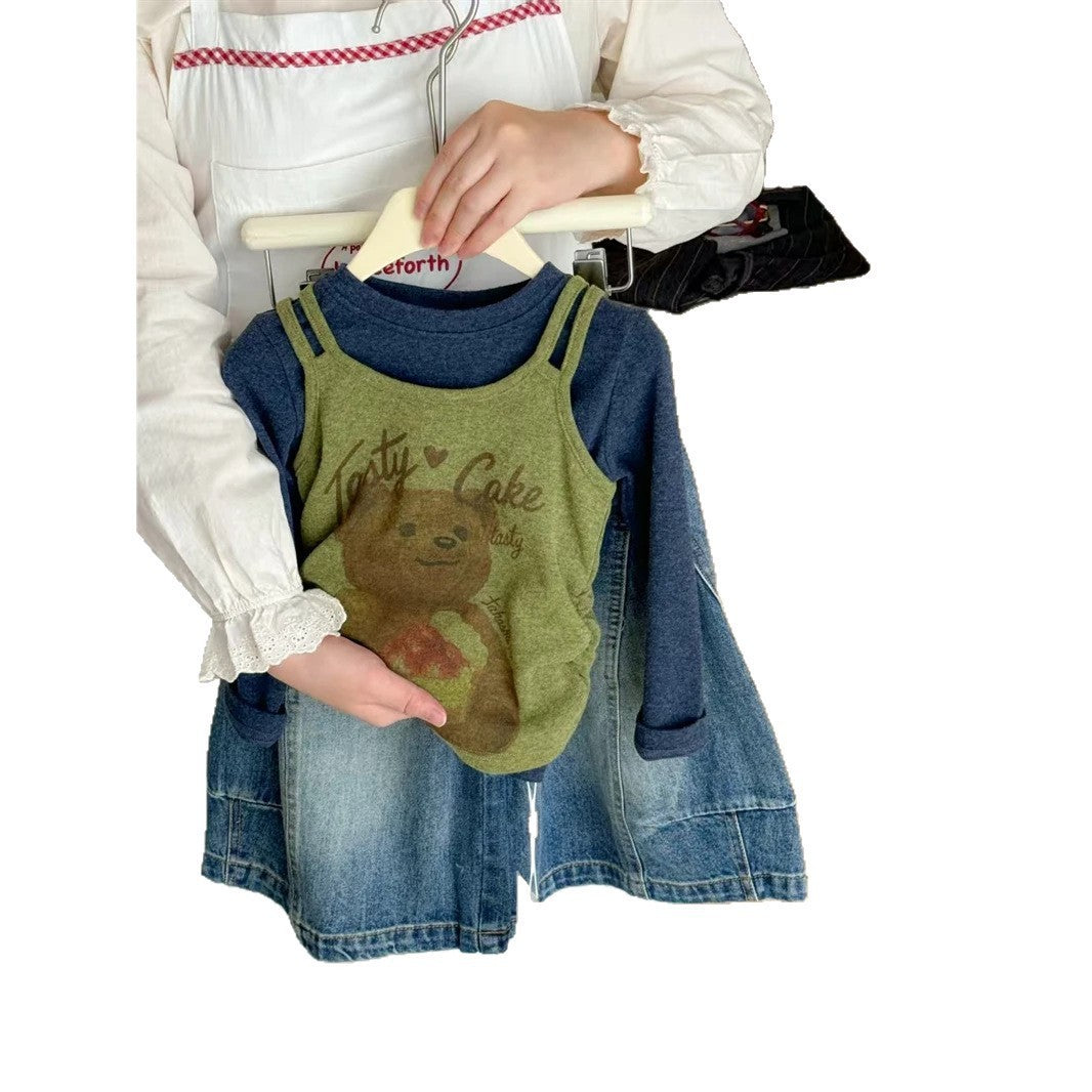【Sweet Little Chef】Fashionable Fruit·2025Autumn~Unique and Stylish Fashionable Girls' Clothing Top Two-Piece Set Trendy Outfit