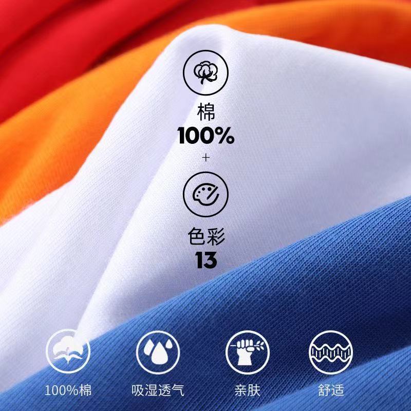 100%Cotton Short Sleeve t T-shirt Men's Summer New Hong Kong Style ins Trendy Loose Half-Sleeve Fashionable Versatile Simple Top