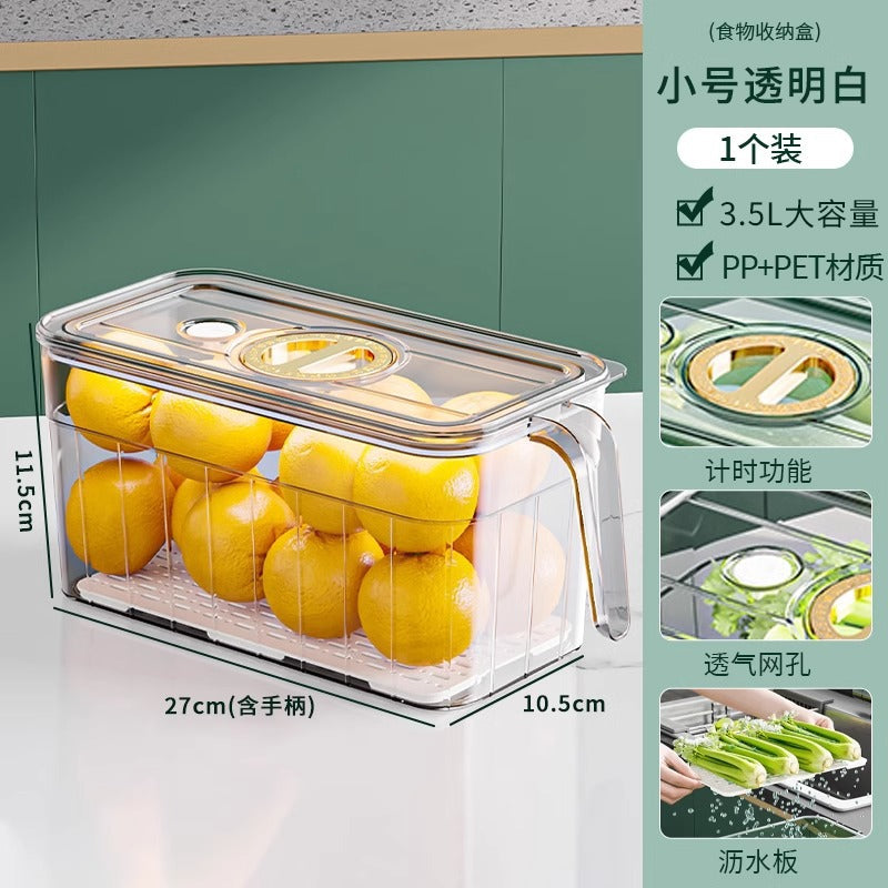 Refrigerator Fresh Storage Box Food Grade Kitchen Special Vegetable Fruit Egg Freezer Storage Organizer Box with Handle
