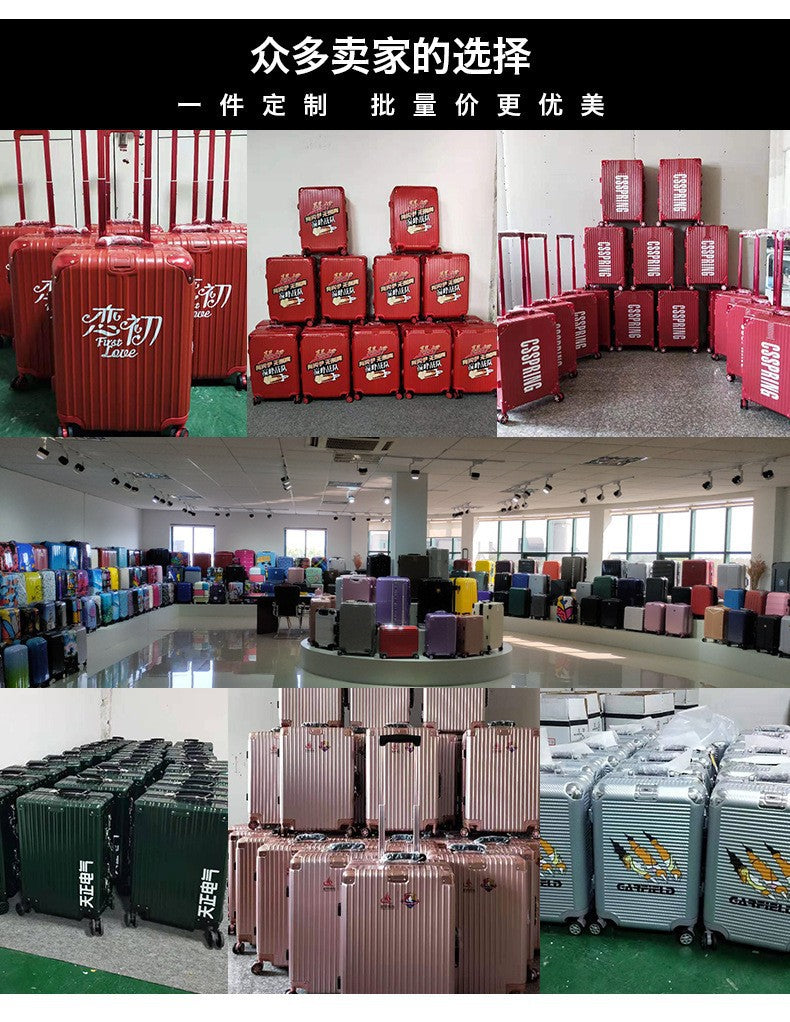 Aluminum Frame Thickened Suitcase for Women with Extra Large Capacity28Travel Abroad Password Lock Suitcase24Inch Trolley Case26Male