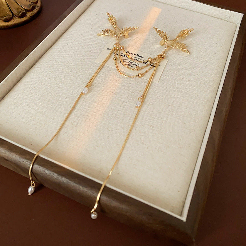 New Chinese Style Phoenix Pearl Tassel Brooch Chinese Style New Fashion Brooch Niche Versatile Exquisite Pin Accessory