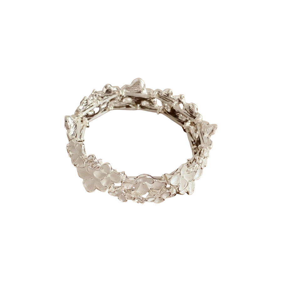 Irregular Geometric Oil Drop Flower Elastic Bracelet European and American Cross-Border Personality Design Bracelet Niche High-End Feel Jewelry