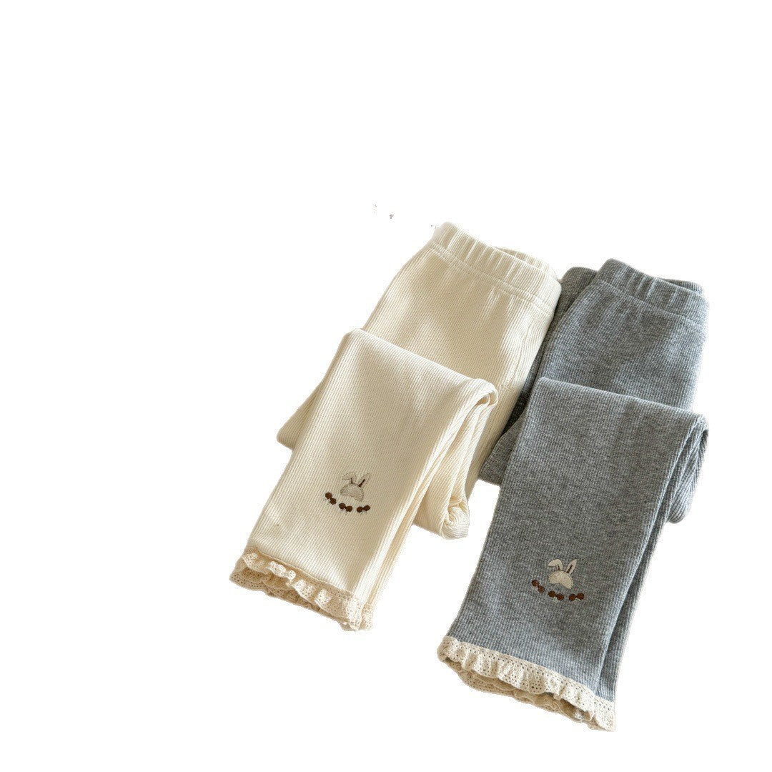 Sweet Little Girl Spring and Autumn Leggings New Style for Girls Baby Autumn Style Toddler Outerwear Children's Clothing Autumn Pants