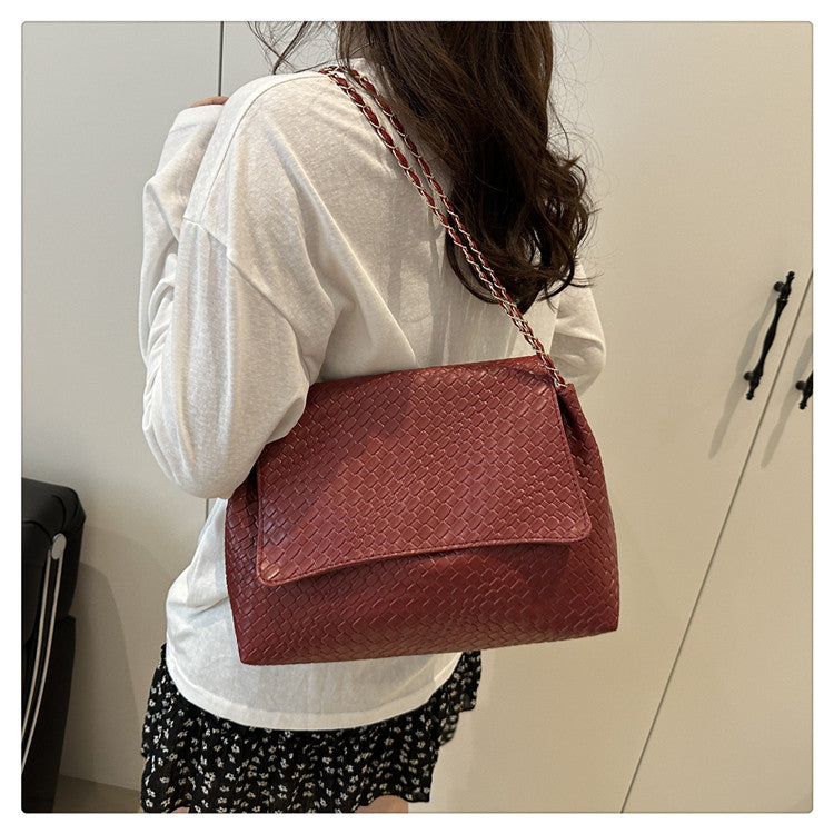 Korean Style ins Chain Bag Versatile Simple Large Capacity Shoulder Bag New Large Underarm Bag Commuter Bag