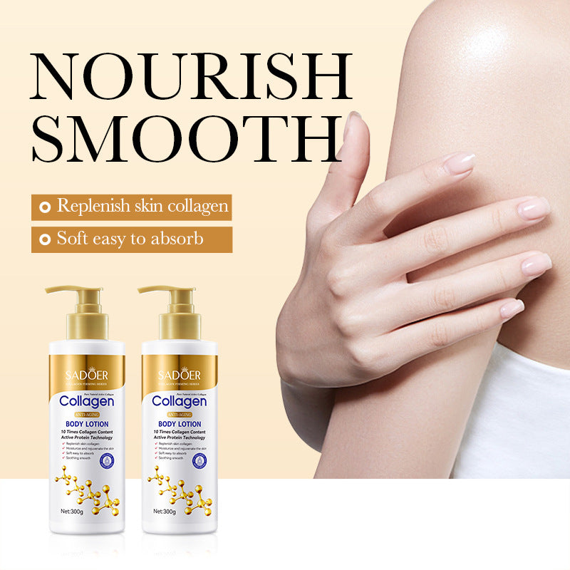 Full English Collagen Body Lotion300g SADOER Moisturizing, refreshing, and hydrating cross-border wholesale